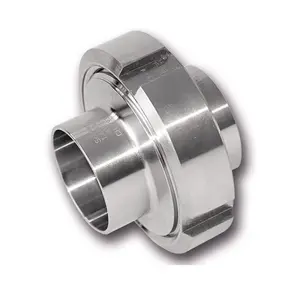 TKFM Sanitary Stainless Steel 304 316 SMS DIN 11851 Union Welding Union Nut Complete Pipe Fitting