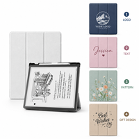 Casing Kindle Scribe 2025 Putih Polos Siap Cetak UV, Pelindung E-Reader, Desain Personal, Logo, Teks, OEM