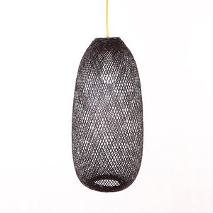 Lámpara colgante tropical asiática costera hecha a mano de bambú y ratán tejida con estilo con tamaño personalizable - Product Image 2