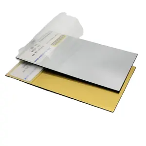 Alands silver gold mirror two tone acrylic sheets CNC and Laser Engraving ABS Double Colors Sheet Plastic 600mm X 1200mm