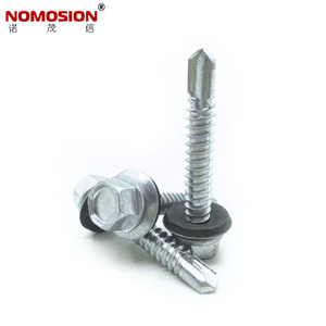 Tornillos autorroscantes NOMOSION con brida hexagonal M6, zincados con arandelas para fijación en metal - Product Image 2