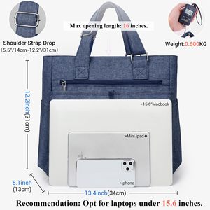 Bolso de Mano de Nailon para Mujer, Bolso Tote con Múltiples Bolsillos, Bolso Bandolera, Adecuado para Maestras, Uso Diario en la Escuela y la Oficina - Product Image 2