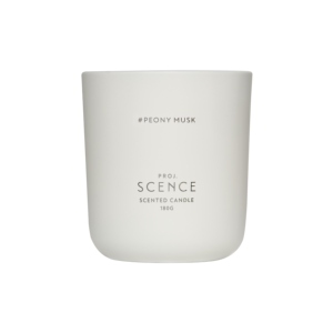 PROJ.SCENCE Peony Musk Scented <b>Candle</b>-Ceramic Jar Soy & Beeswax Minimalist Style Home Decoration Air Freshener - Product Image 1