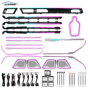 Icarsin - Luz Ambiental Dinámica de 64 Colores para <span class=keywords><strong>Audi</strong></span> <span class=keywords><strong>A6</strong></span> A7 <span class=keywords><strong>C8</strong></span>, Iluminación LED <span class=keywords><strong>Interior</strong></span> para Automóviles Europeos, Accesorios de Mejora para Altavoces - Product Image 1