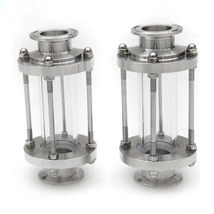 304 316 Sanitäre Edelstahl Brauglas 1,5" 2" gerades Rohr Inline-Tri-Klammer Ferrule röhrenförmiges Sehglas - Product Image 1
