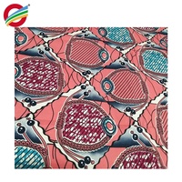 Kain cetak lilin Ankara poliester gaya nasional Afrika Pagne Batik 100% poliester