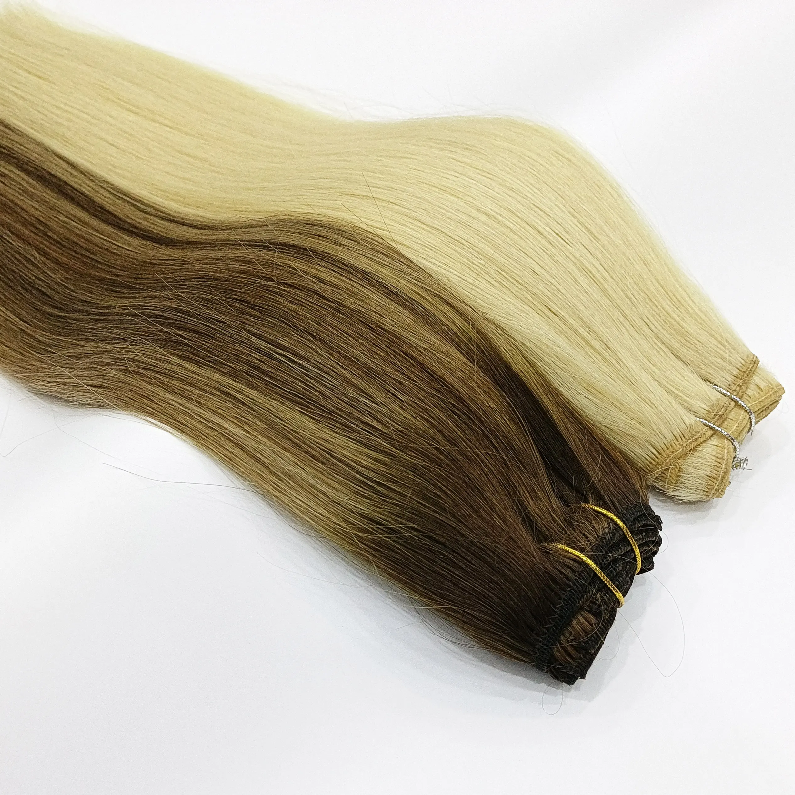 Factory Wholesale Customize Full Head Seamless Straight Clip Ins Hair Extension 100 Human Hair Clip In Extensions