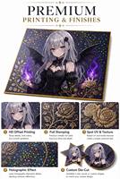 Planche Shikishi Anime Personnalisée, Planche d'Art, Cadeau de Noël, Dorure à Chaud, Holographique, Article de Collection pour Fans, Cadeau, Merchandise
