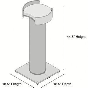 ONE FAST CAT Luxe Moderne Chat Escalade Frame-60cm Hauteur Écologique Durable Gratter Tour Perche Remplaçable Sisal - Product Image 5