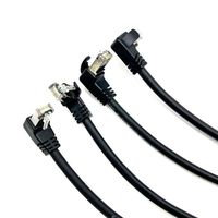 Câble d'extension Ethernet Cat6 à 90 degrés XUNJIE pour usage intérieur, cordon de raccordement réseau Gigabit RJ45, gaine PVC/LSZH, certifié CE ROHS