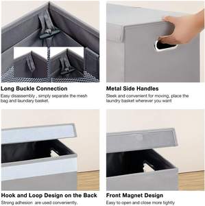 บ้านพับ600D Oxford ผ้าคู่ตะกร้าตะกร้าผ้า - Product Image 3