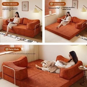 Modular Foam Compression Sofa Bed Foldable One Seat Removable Washable Modern Simple Living <b>Room</b> Long-term Sleeping Lazy - Product Image 4