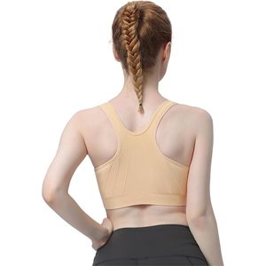 เสื้อชั้นในกีฬาผู้หญิงแบบมีซิปด้านหน้าไร้โครง รุ่น Racerback สำหรับโยคะและออกกำลังกาย ระบายอากาศได้ดี ผลิตจากผ้าสแปนเด็กซ์และโพลีเอสเตอร์ แพ็ค 3 ชิ้น - Product Image 5