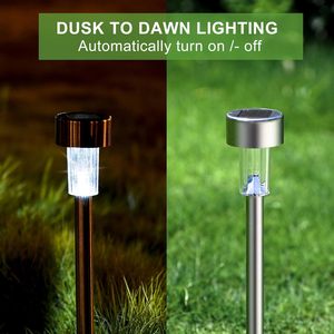 Garden Hollow <b>Lights</b> Solar <b>Led</b> IP65 Waterproof Easy Installation <b>Sensor</b> Control Stainless Steel Landscape Lighting Outdoor - Product Image 5