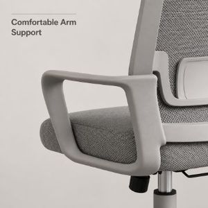 Komfortabler Netz-Computerstuhl mit Verstellbaren Armlehnen und Höhenverstellung, Modernes Minimalistisches Design mit Bogenförmigen Beinen für Langes Sitzen im Büro, Zuhause oder Studentenwohnheim - Product Image 4
