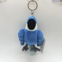 Fabricant Personnalisé – Jouet en Peluche Perroquet Bleu, Mini Oiseaux en Peluche, Porte-clés, Cadeau de Vacances, Souvenir en Peluche, Pendentif de Sac