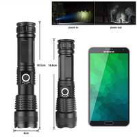 Lampe Torche LED Rechargeable Tactique Zarrson 10000 Lumens Ultra Puissante Longue Portée Étanche XHP70 90