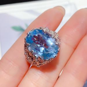 Anello da Donna in Argento 925 con Gemma di <span class=keywords><strong>Tanzanite</strong></span> Naturale, Gioiello Trendy per Uso Quotidiano e Fidanzamento - Product Image 5