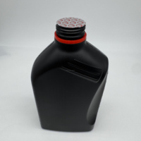 Botella de 1 Litro de HDPE Vacía para Aceite de Motor, Bidón con Tapa de Rosca Antirrobo para Uso en Motores