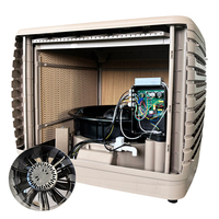 Refroidisseur d'air évaporatif industriel à moteur DC, certifié CE, robuste, pour entrepôt