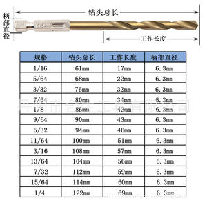 Brocas Helicoidales de Titanio Mr Drill, Juego de 13 Piezas con Vástago Hexagonal de 1/16-1/4 Pulgadas, Herramientas para Perforar Metal - Product Image 3