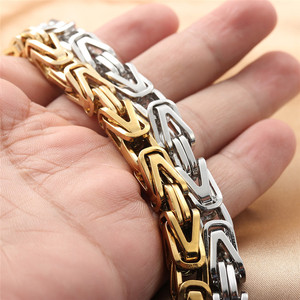 Byzantine <b>Titanium</b> Steel Bracelet 8Mm Geometric <b>Chain</b> Men's Everyday Wear - Product Image 3