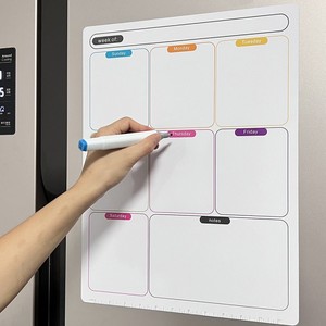 Tableau de messages pour planificateur hebdomadaire, autocollant magnétique effaçable à sec pour réfrigérateur - Product Image 5