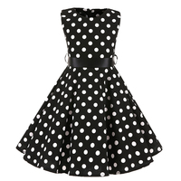 Vestidos para Niñas Estilo Europeo y Americano, Falda con Estampado de Flores y Puntos, Vestidos Retro para Niñas, Ropa Infantil de Algodón