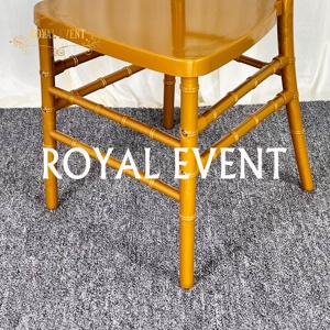 Venta al por mayor de alta calidad Durable apilable PP plástico oro banquete Hotel Tifanny Chiavari boda silla comedor sillas para eventos - Product Image 5