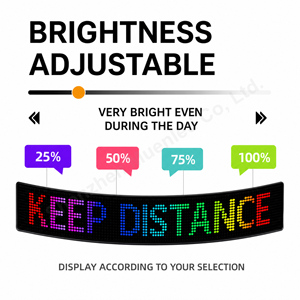 Affichage LED flexible pour voiture, pare-brise dynamique, yeux de démon, panneau LED intelligent, affichage d'animations pour la publicité et la décoration - Product Image 4