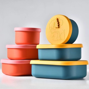 Wholesale Custom Food Grade Silicone Bento for School Kids Eco Friendly Bpa Free Reusable <b>Lunch</b> <b>Boxes</b> - Product Image 3