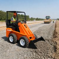 Chargeuse compacte sur pneus de 1 tonne, moteur diesel 12 kW, mini-chargeuse compacte sur pneus, équipement de construction pour travaux de terrassement, directement de l'usine