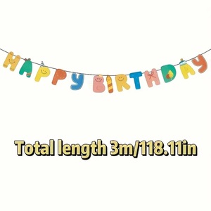 A colorful birthday candle "Happy Birthday" banner is suitable for birthday <strong>decoration</strong>. - Product Image 5