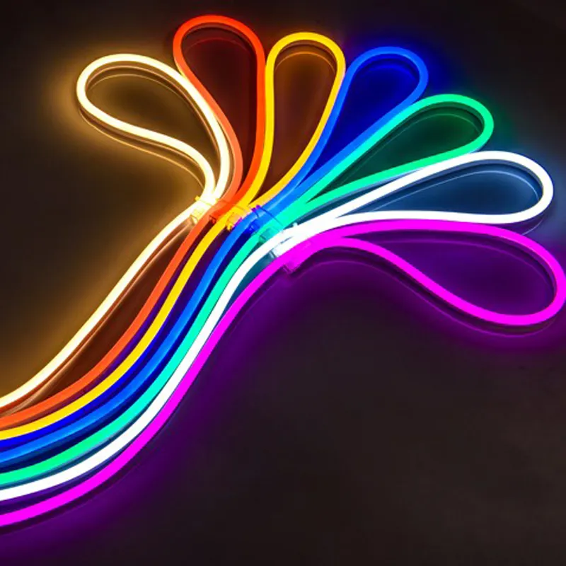 outdoor silicone blue yellow red green color strip light Waterproof Flexible Custom led neon lights