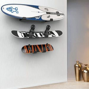 Snowboard a parete cremagliera Skateboard appendiabiti da parete per casa interna Garage per Snowboard per sci da Skateboard e Snowboard - Product Image 5