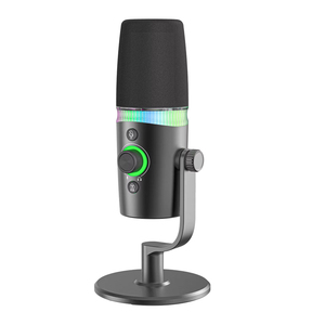 Microphone <span class=keywords><strong>vocal</strong></span> dynamique pour performance live, enregistrement en studio, microphone cardioïde XLR, microphone filaire USB pour diffusion avec pied de table - Product Image 1