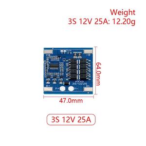 Placa de protección de batería de litio 3S 12V 25A 30A BMS 18650 11,1 V 12,6 V antisobrecarga con control de equilibrio y temperatura - Product Image 6