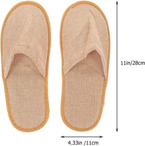 Chaussons d'hôtel biodégradables personnalisés OEM à usage unique, confortables, à bout fermé ou ouvert, pour équipements hôteliers - Product Image 5