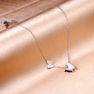 Collar con Colgante de Mariposa Plateada de Acero Inoxidable, Resistente al Agua, para Mujer, Venta al Por Mayor 2022, Ideal para Fiestas - Product Image 6