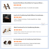 Diffuseurs de voiture pour huiles essentielles, diffuseurs de parfum pour voiture à clipser sur la grille d'aération, avec bâtonnets d'huiles essentielles (Golden, Fresh & Energizing)