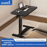 Table de Chevet Mobile Zevier en Métal à Hauteur Réglable, Design Monopied, pour Bureau ou Chambre à Coucher, Petite et Moderne