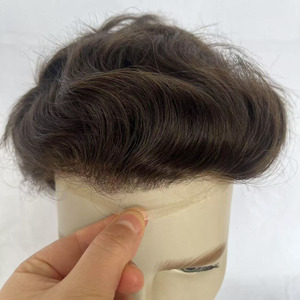 Parrucchino in Capelli Indiani Remy di Alta Qualità per <span class=keywords><strong>Uomo</strong></span>, Base <span class=keywords><strong>Invisibile</strong></span> in Pizzo e PU, Spedizione Rapida in 3 Giorni, Prezzo di Fabbrica - Product Image 3