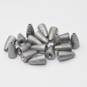 Pesas de pesca de bala de 1,8G-80g sin pintar, pesas de gusano deslizantes, pesas de pesca deslizantes, plomos surtidos para pesca de lubina - Product Image 6