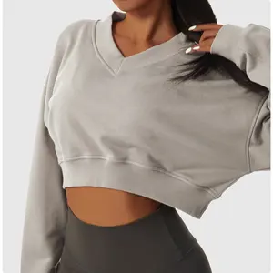 2023 Gym Tank Langarm Yoga Crop Puff Tops T-Shirt Fitness Sweatshirt Sport Workout Freizeit pullover für Frauen