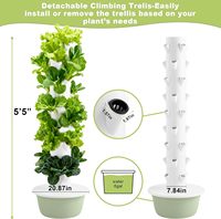 Jardin hydroponique vertical intérieur à 9 étages, prise standard britannique, système de culture sans terre et gain de place pour les légumes et les herbes