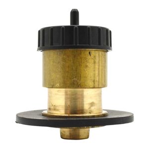 Válvula de cierre con botón pulsador, cuerpo de latón, perilla negra para sistemas de agua de caravanas - Product Image 1