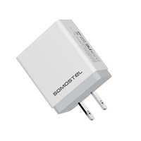 SOMOSTE chargeur rapide de téléphone portable matériau ABS Con Dual-USB QC3.0 2.4A adaptadores de viaje rapida avec câble de type c pour iphone