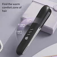 Mini Rechargeable Portable sans fil presse-papiers fer à lisser double usage fer droit Curl technologie des ions négatifs petit