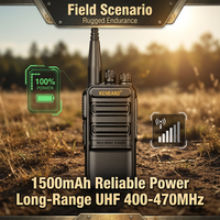 KENEARD KE-369 Talkie-walkie analogique portable 5W Portée 0-5km Fréquence UHF 16 canaux Batterie 1000-1500mAh Copie en un clic