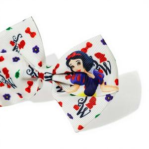 PEDIDO DE FÁBRICA Licenciado por H.E.R. Accesorios para el Cabello con Estampado de Princesa, Lazos para el Cabello Clásicos y Atemporales para Niñas, 7 Piezas, 4 Pulgadas - Product Image 1